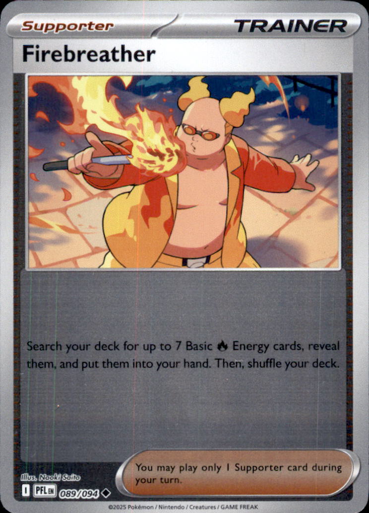 Firebreather Reverse Holo Uncommon ME02: Phantasmal Flames 089/094 NM