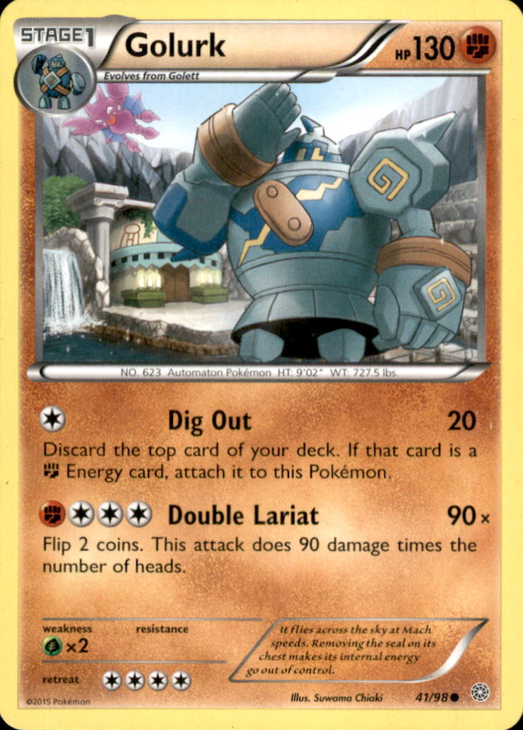 Golurk (41) Common XY - Ancient Origins 41/98 NM