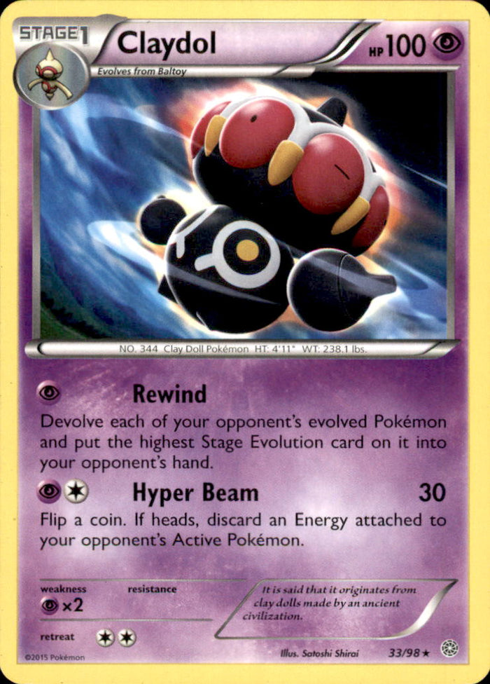 Claydol Rare XY - Ancient Origins 33/98 NM