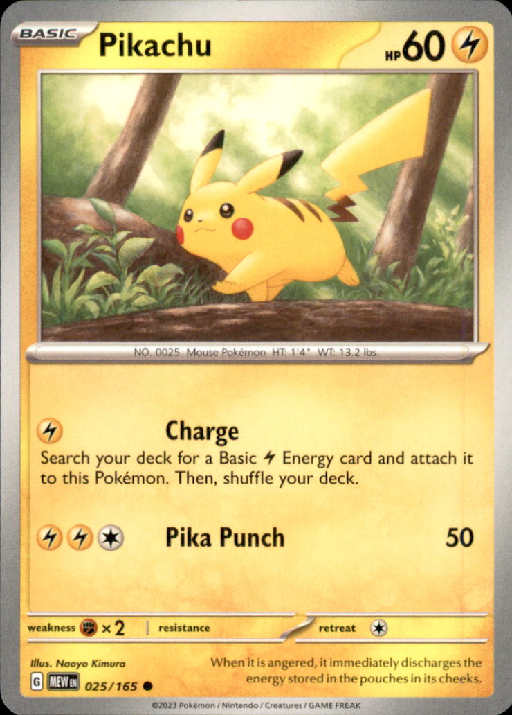 Pikachu Common SV: Scarlet & Violet 151 025/165 NM