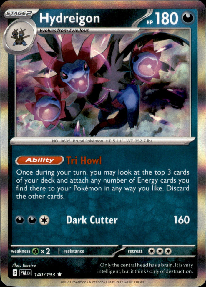 Hydreigon Holo Rare SV02: Paldea Evolved 140/193 NM