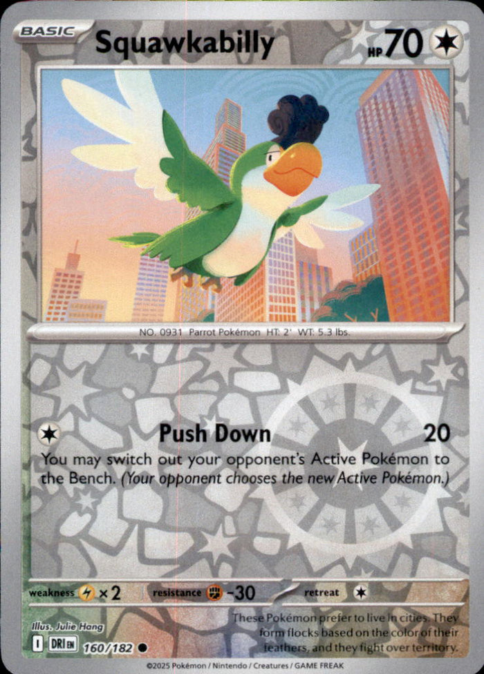 Squawkabilly Reverse Holo Common SV10: Destined Rivals 160/182 NM