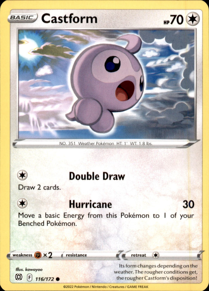 Castform Common SWSH09: Brilliant Stars 116/172 NM