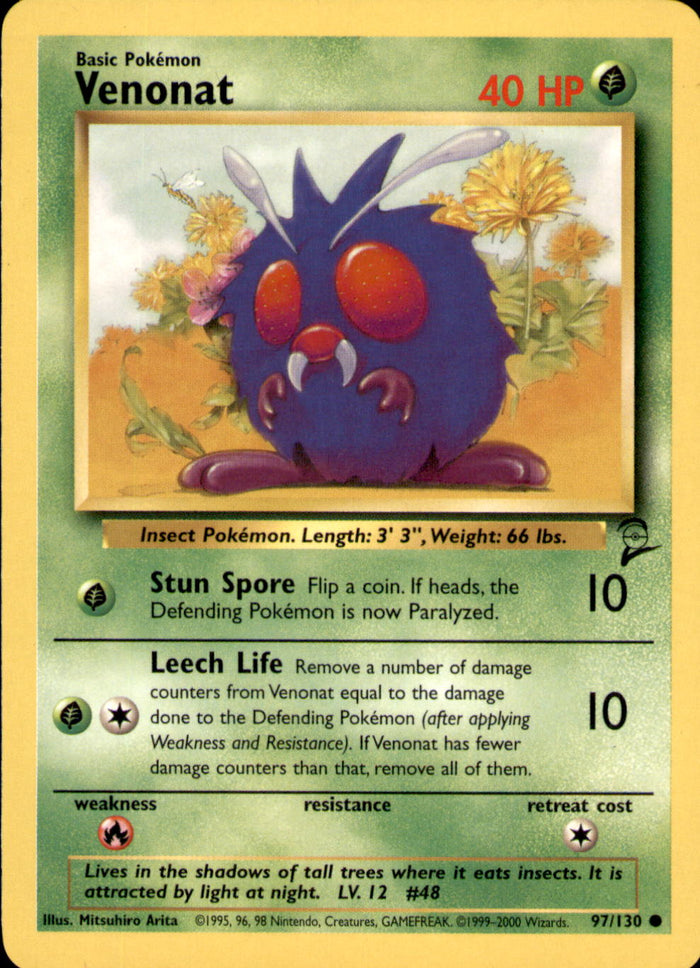 Venonat Common Base Set 2 097/130 LP