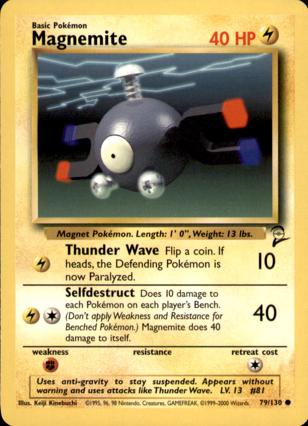 Magnemite Common Base Set 2 079/130 LP