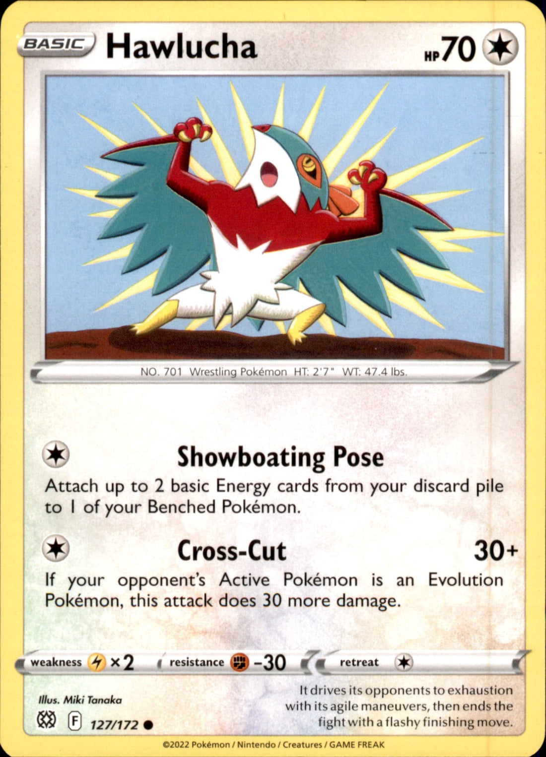 Hawlucha Common SWSH09: Brilliant Stars 127/172 NM