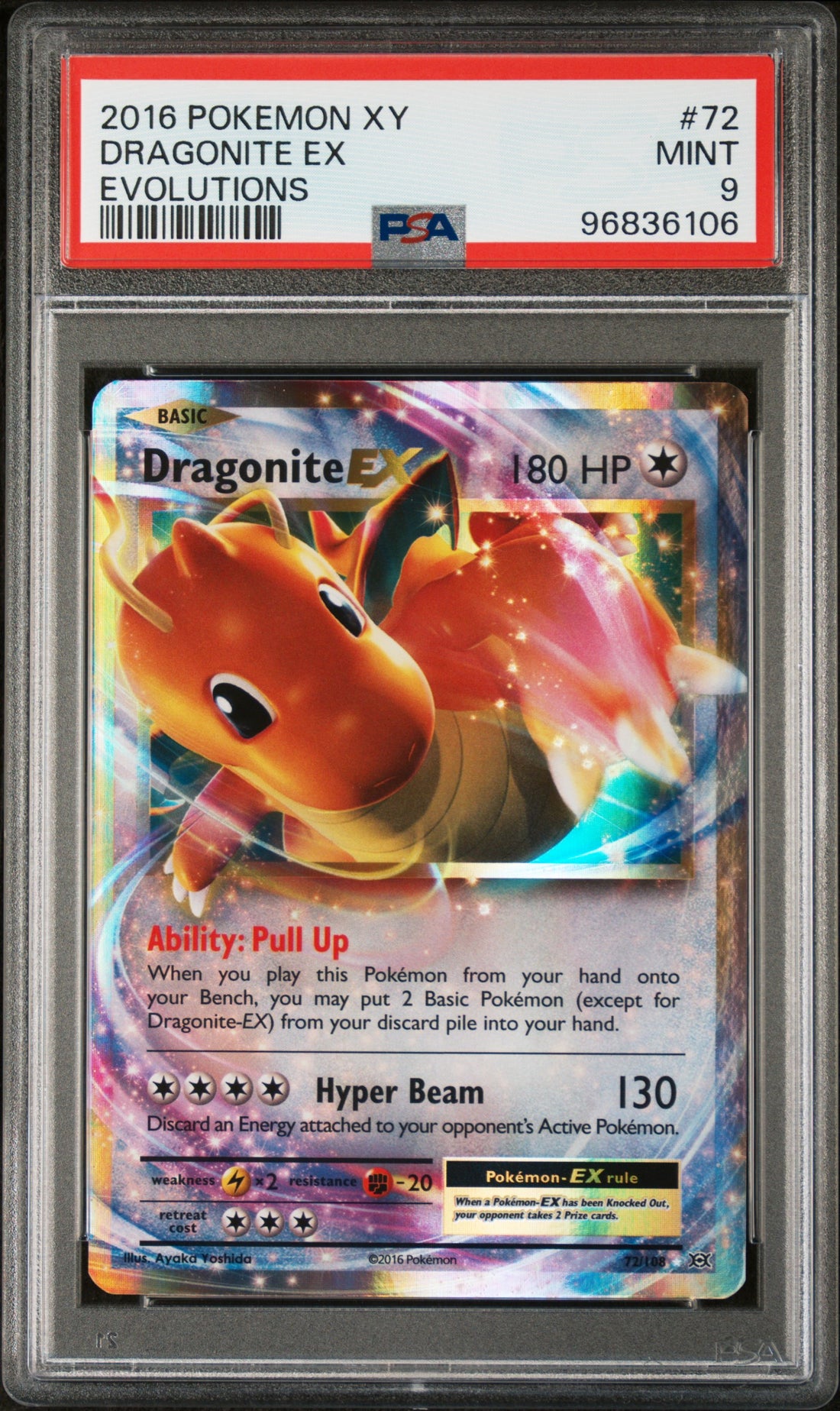 Dragonite Ex Evolutions Pokemon Xy Evolutions 72 NM PSA 9