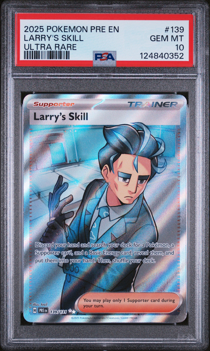 Larry'S Skill Ultra Rare Pokemon Pre En-Prismatic Evolutions 139 NM PSA 10