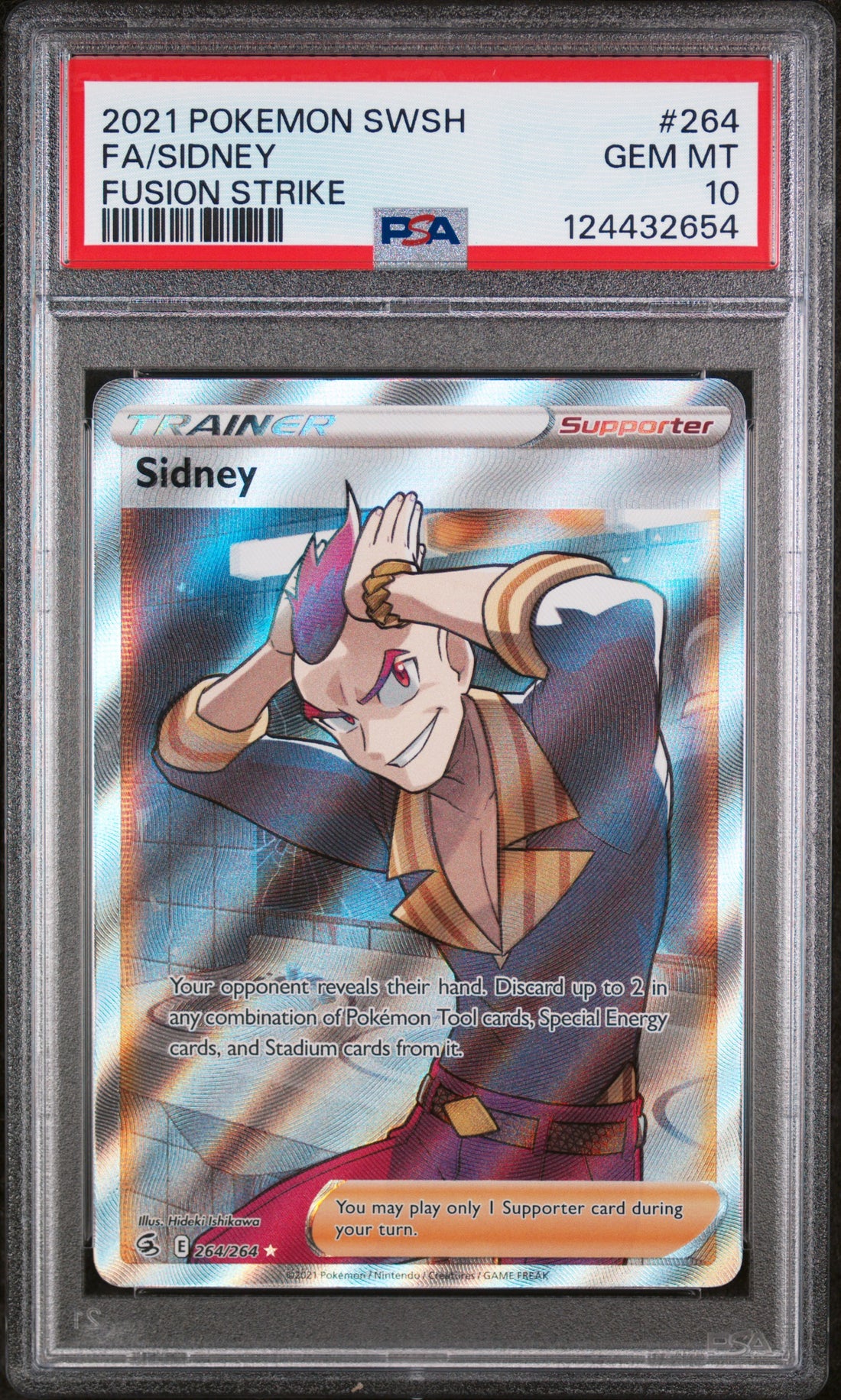 Fa/Sidney Fusion Strike Pokemon Sword & Shield Fusion Strike 264 NM PSA 10