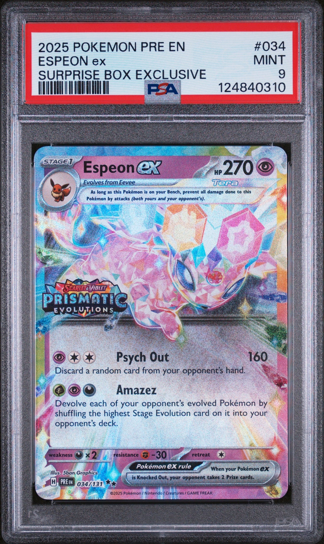 Espeon ex (Prismatic Evolutions Stamp) Holo Promo 034/131