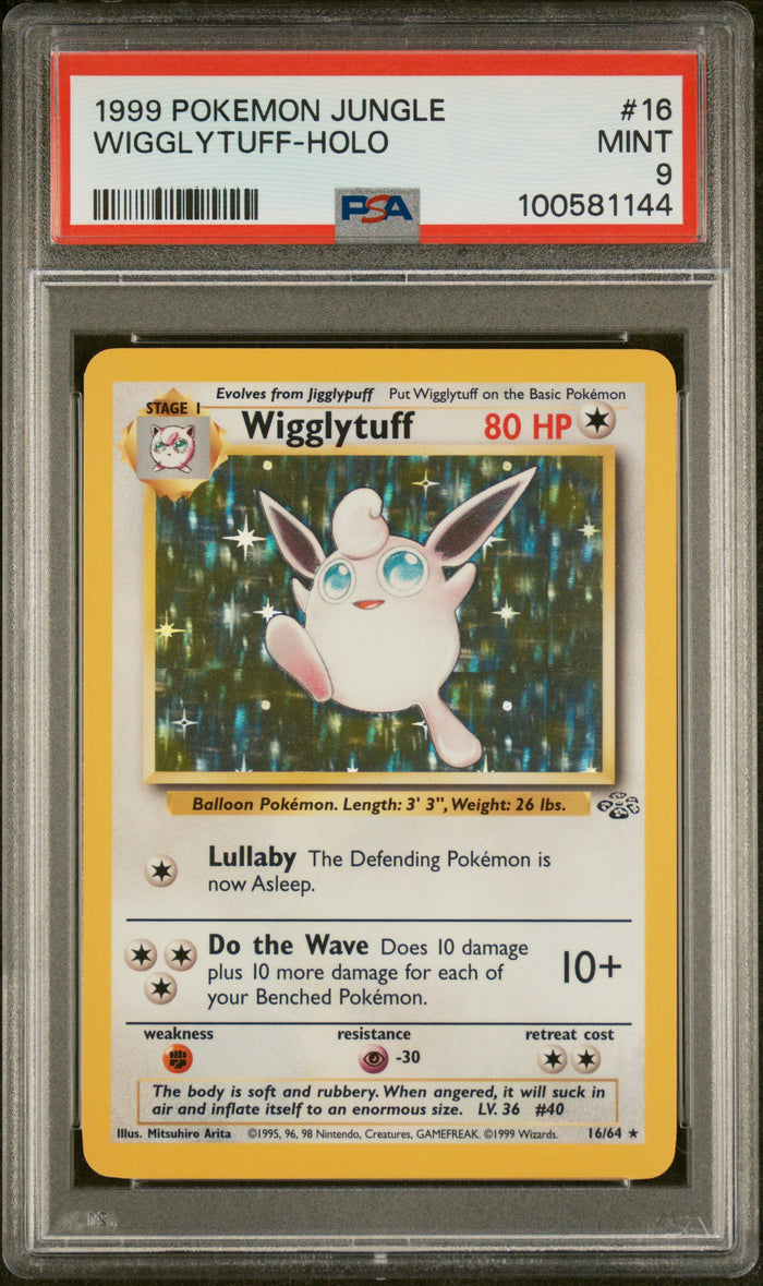 Wigglytuff-Holo Pokemon Jungle 16 NM PSA 9