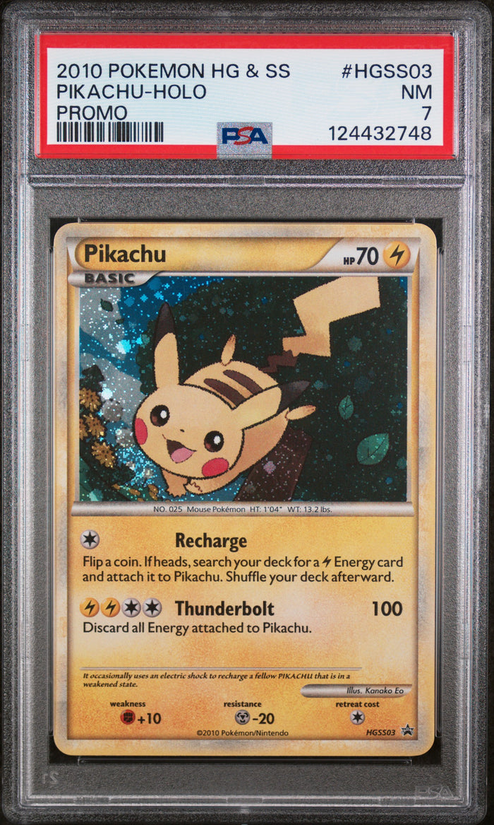 Pikachu-Holo Promo Pokemon Heartgold & Soulsilver Promo HGSS03 NM PSA 7