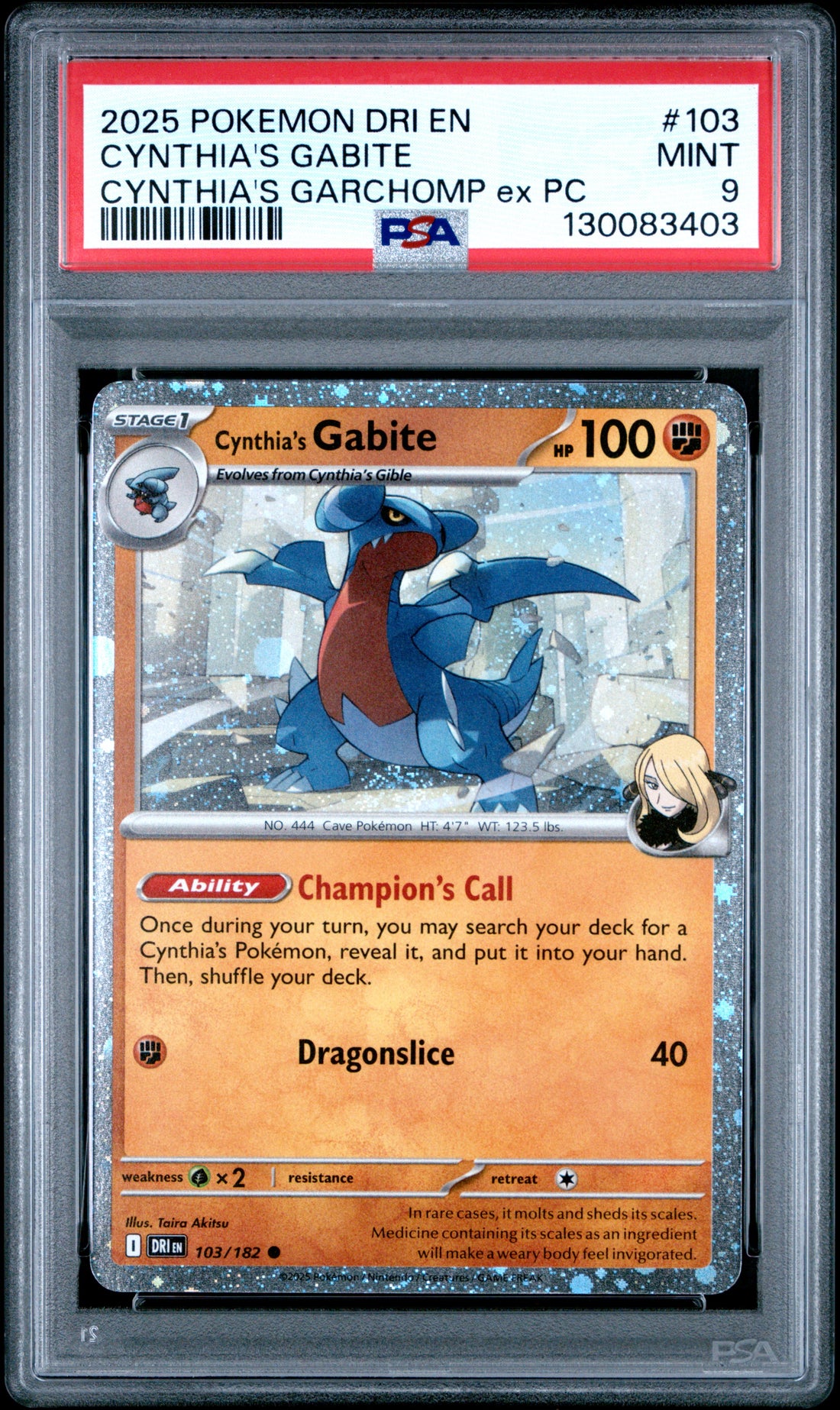 Cynthia'S Gabite Cynthia'S Garchomp Ex Pc Pokemon Dri En-Destined Rivals 103 NM