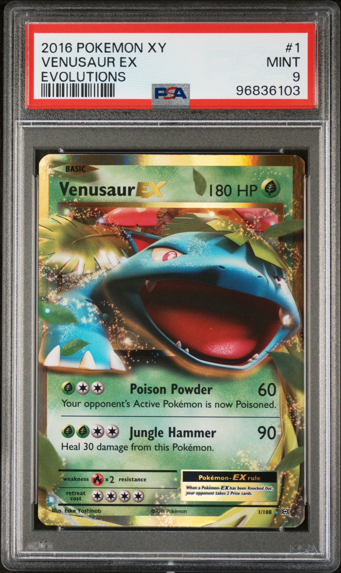 Venusaur Ex Evolutions Pokemon Xy Evolutions 1 NM PSA 9