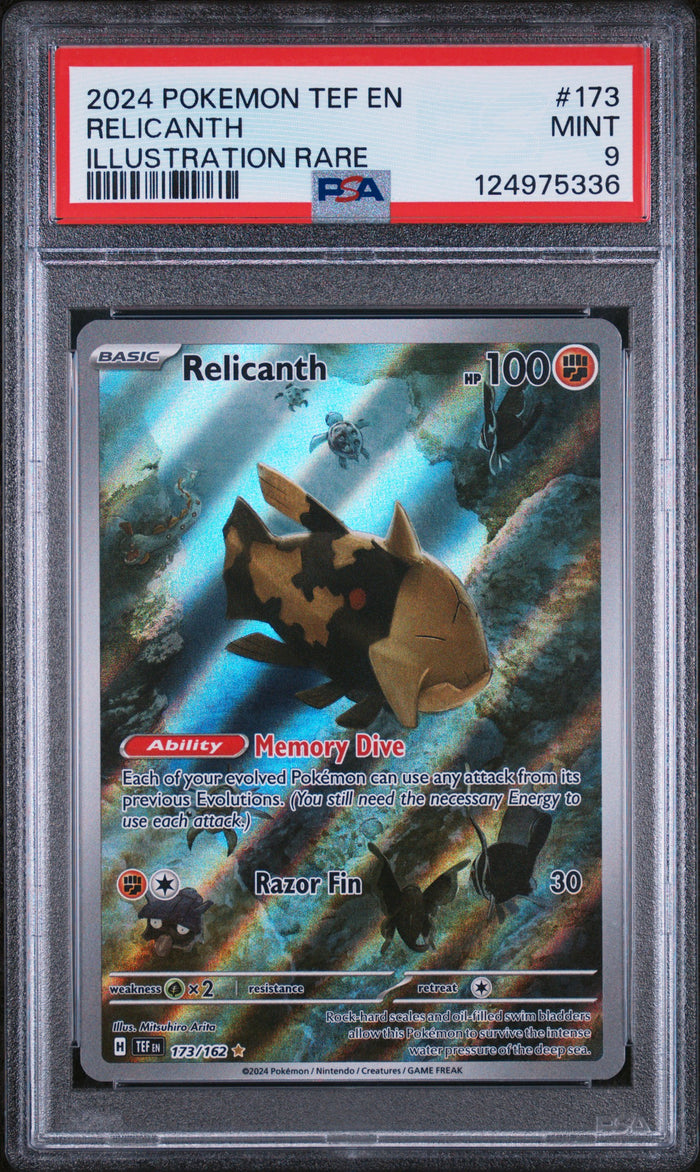 Relicanth Illustration Rare Pokemon Tef En-Temporal Forces 173 NM PSA 9