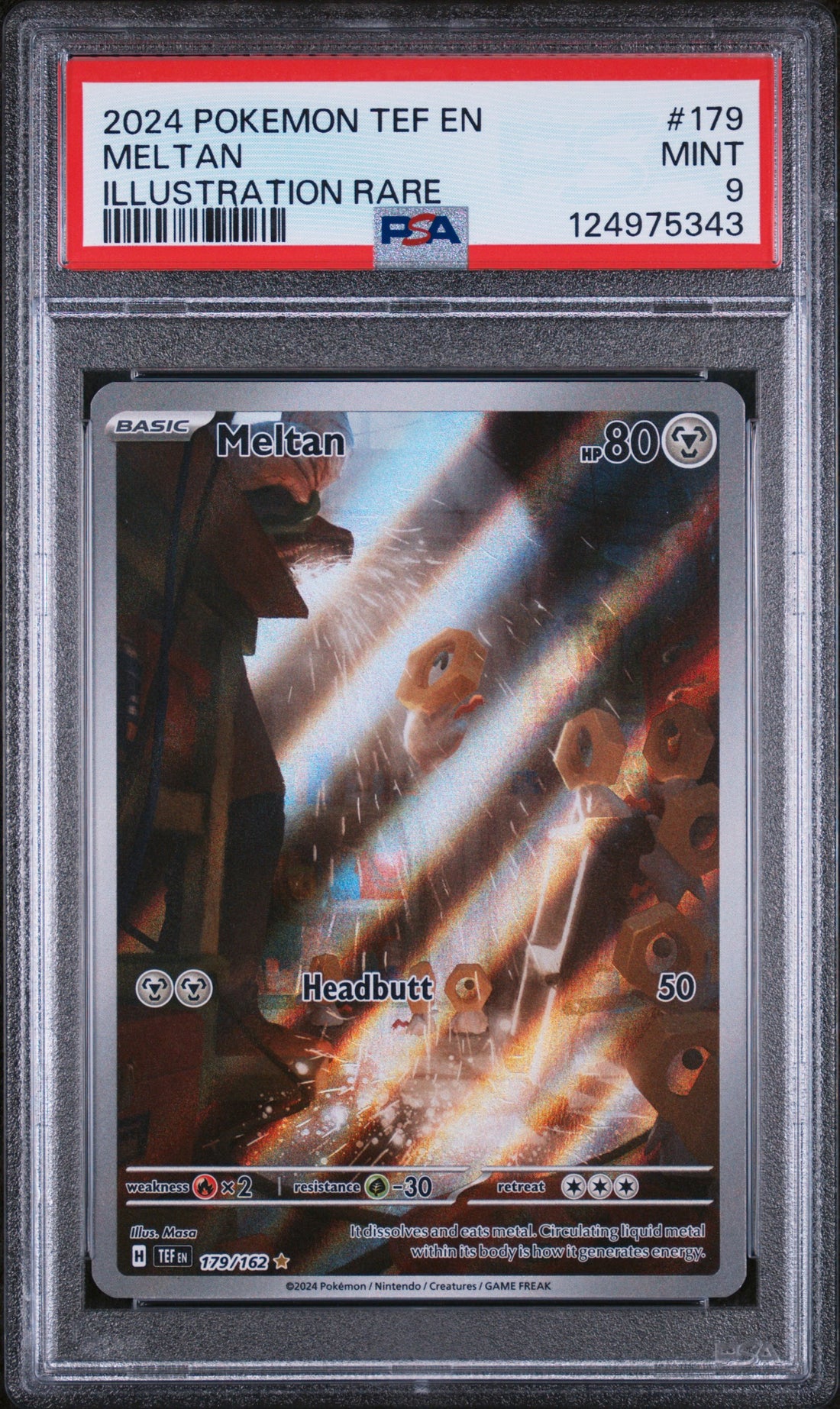 Meltan Illustration Rare Pokemon Tef En-Temporal Forces 179 NM PSA 9