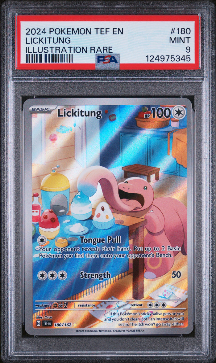 Lickitung Illustration Rare Pokemon Tef En-Temporal Forces 180 NM PSA 9