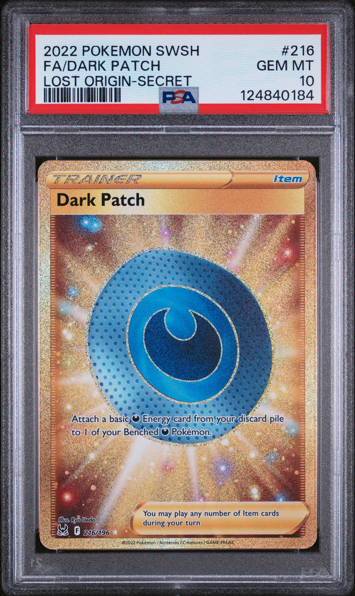 Fa/Dark Patch Lost Origin-Secret Pokemon Sword & Shield Lost Origin 216 NM PSA 1
