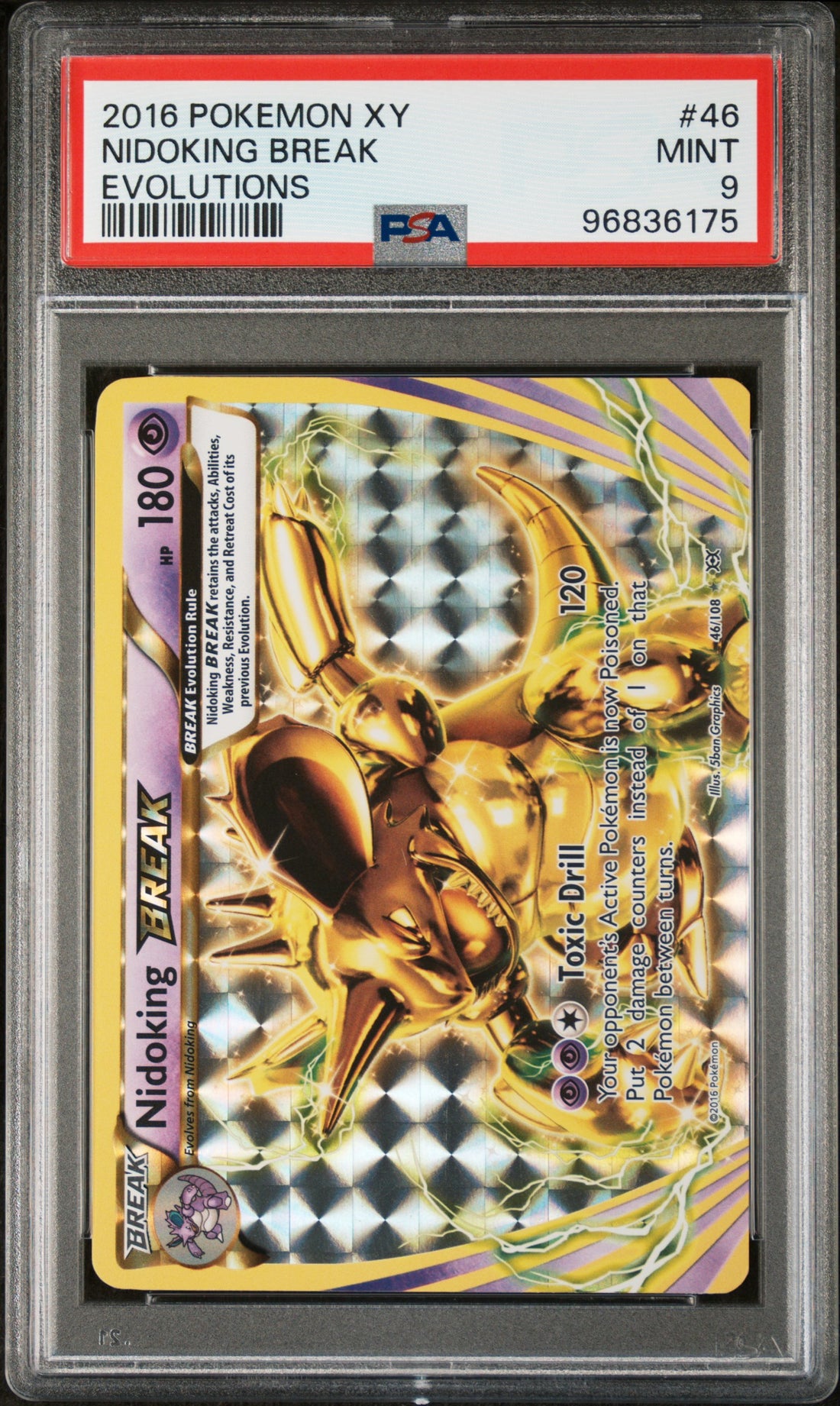 Nidoking Break Evolutions Pokemon Xy Evolutions 46 NM PSA 9