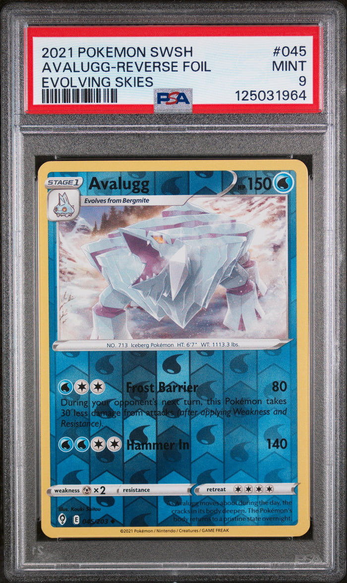 Avalugg-Reverse Foil Evolving Skies Pokemon Sword & Shield Evolving Skies 045 NM