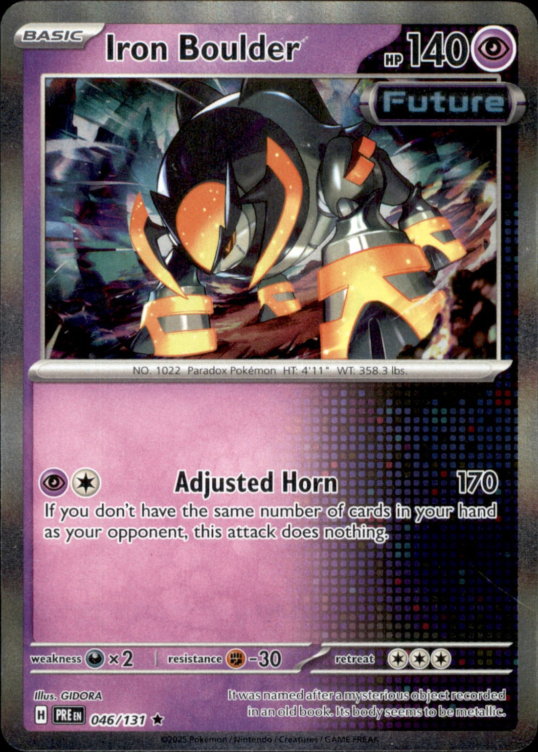 Iron Boulder Holo Rare SV: Prismatic Evolutions 046/131 NM