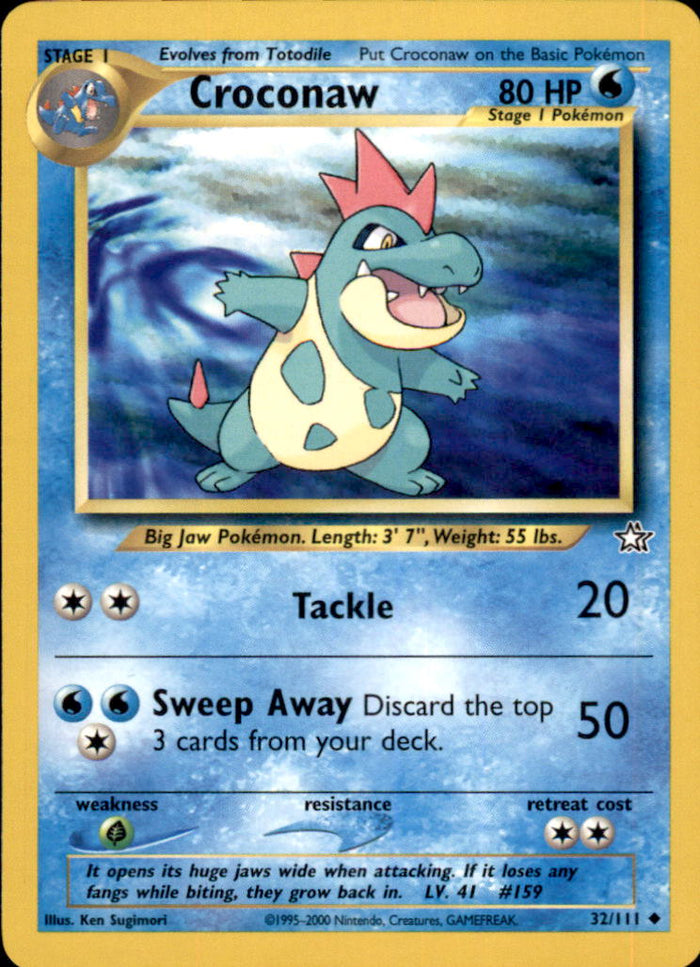 Croconaw (32) Unlimited Uncommon Neo Genesis 032/111 NM