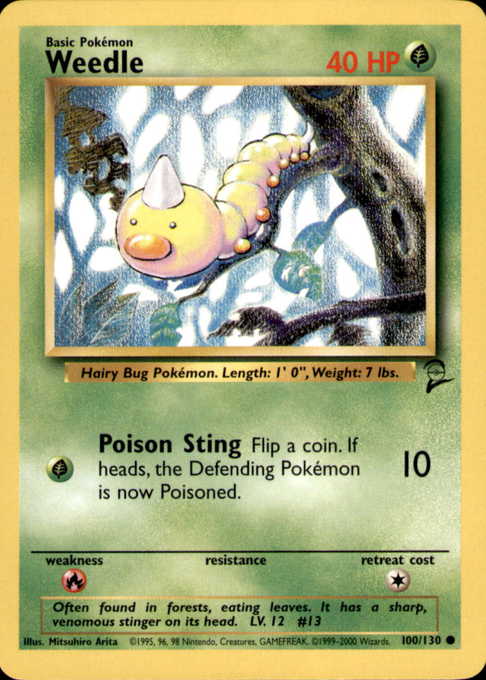 Weedle Common Base Set 2 100/130 LP
