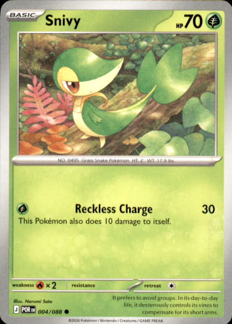 Snivy Common ME03: Perfect Order 004/088 NM
