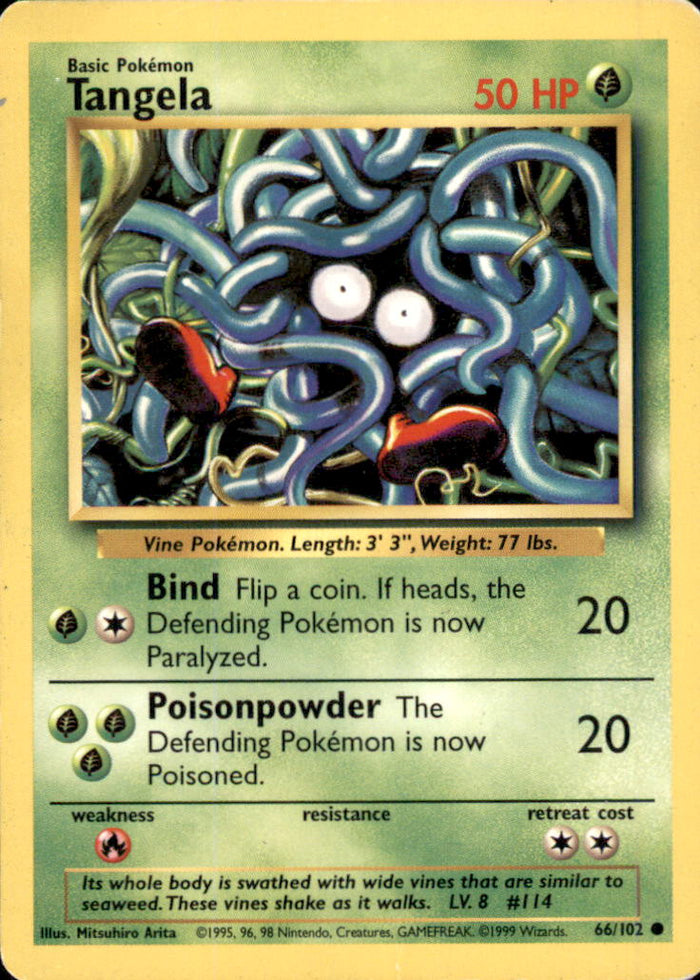 Tangela Common Base Set 066/102 LP