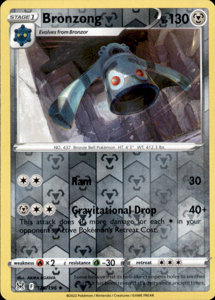 Bronzong Reverse Holo Uncommon SWSH11: Lost Origin 126/196 NM