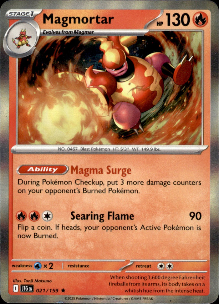 Magmortar Holo Rare SV09: Journey Together 021/159 NM