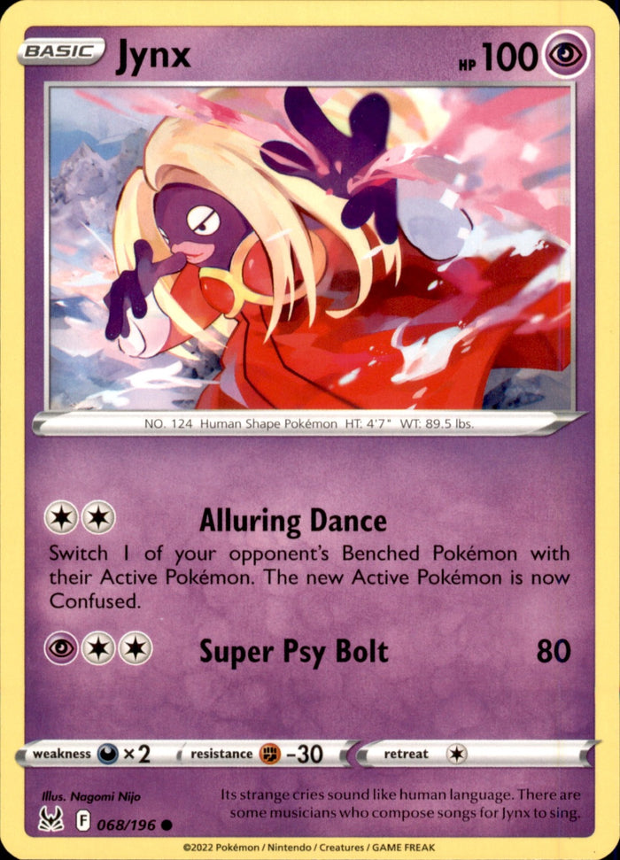 Jynx Common SWSH11: Lost Origin 068/196 NM
