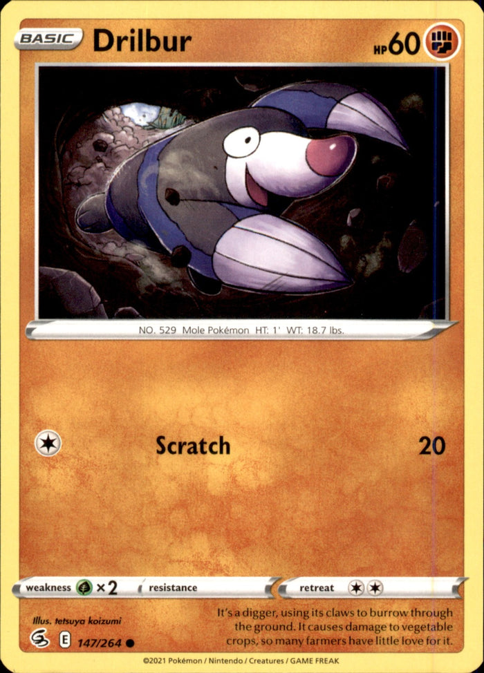 Drilbur Common SWSH08: Fusion Strike 147/264 NM