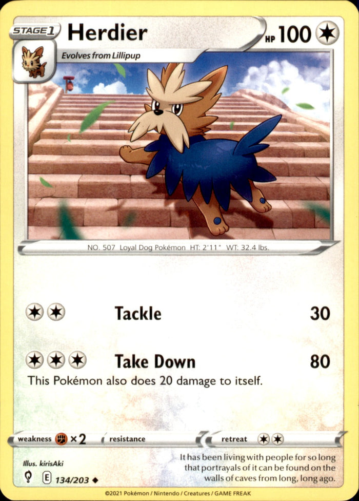 Herdier Uncommon SWSH07: Evolving Skies 134/203 NM