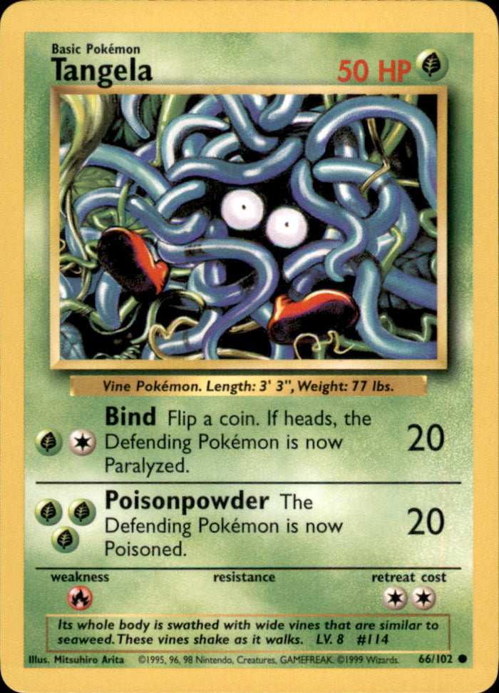 Tangela Common Base Set 066/102 NM