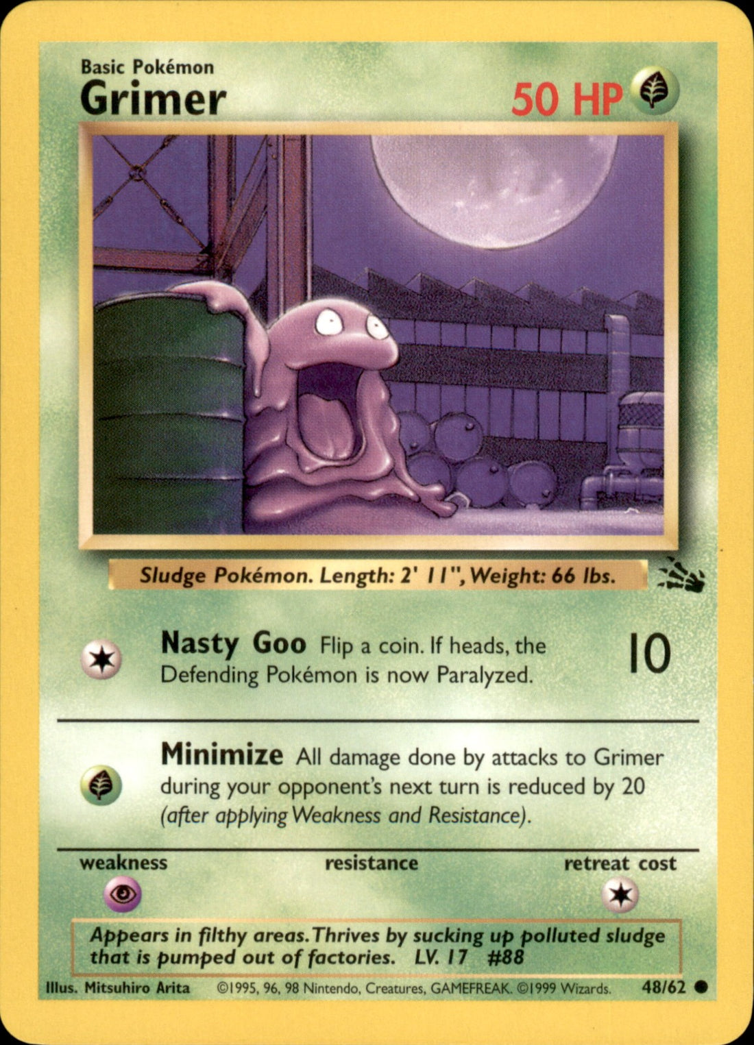Grimer Unlimited Common Fossil 48/62 LP