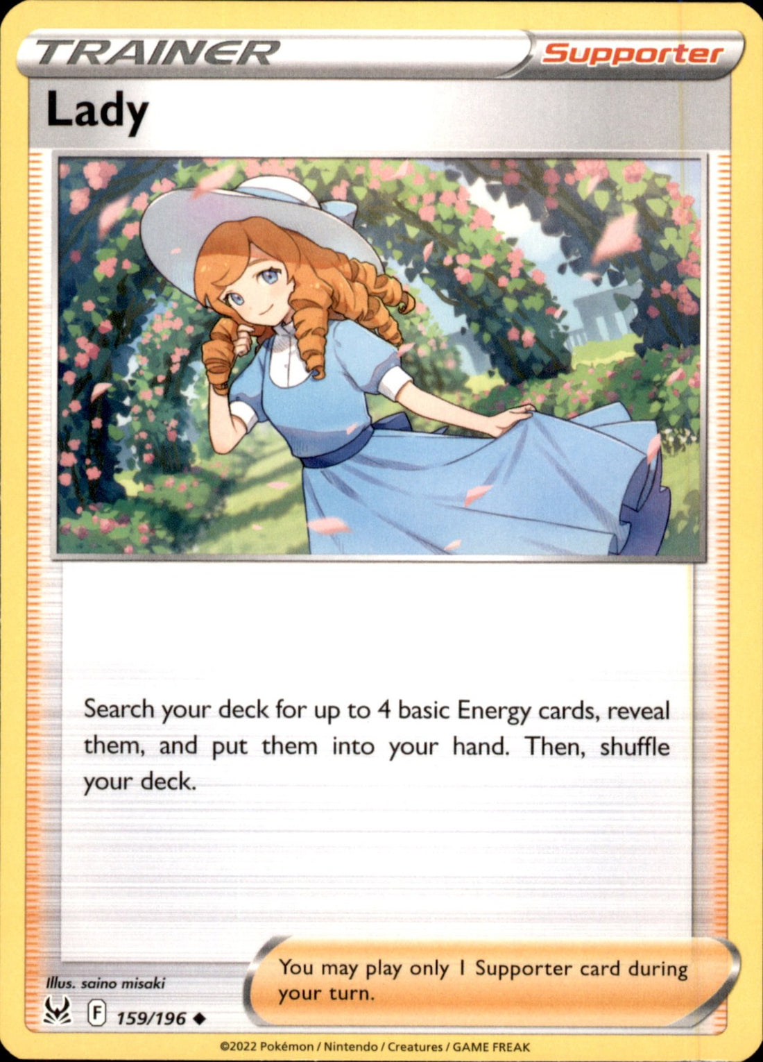 Lady Uncommon SWSH11: Lost Origin 159/196 NM