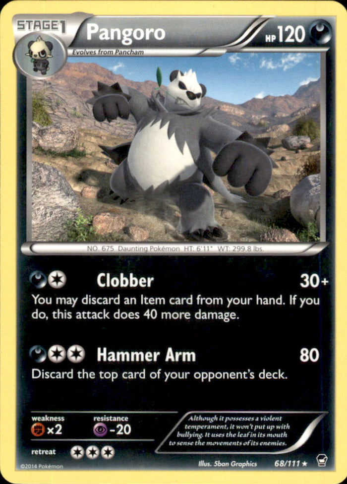 Pangoro Rare XY - Furious Fists 68/111 NM