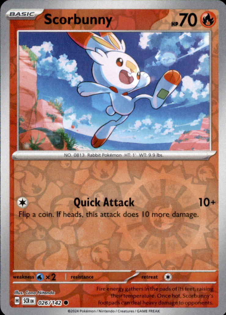 Scorbunny Reverse Holo Common ME: Ascended Heroes 036/217 NM