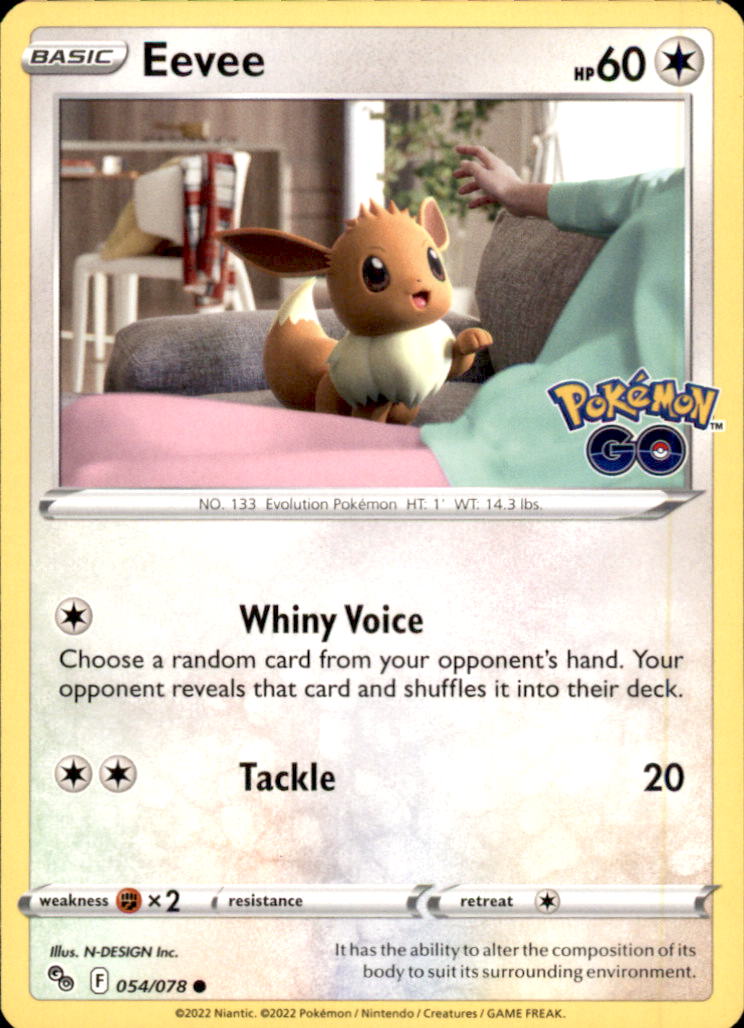 Eevee Common Pokemon GO 054/078 NM