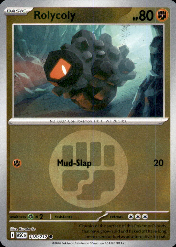 Rolycoly (Energy Symbol) Reverse Holo Common ME: Ascended Heroes 118/217 NM