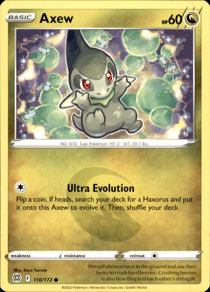 Axew Common SWSH09: Brilliant Stars 110/172 NM