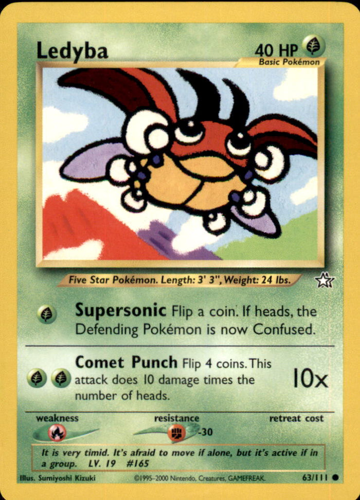 Ledyba Unlimited Common Neo Genesis 063/111 NM