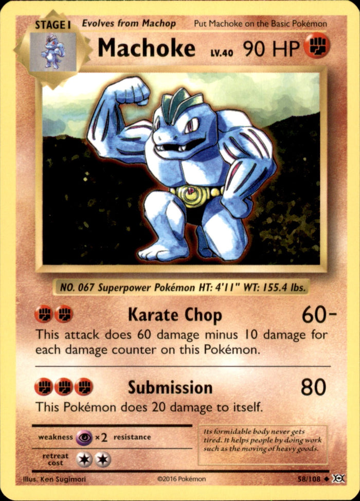 Machoke Uncommon XY - Evolutions 58/108 NM