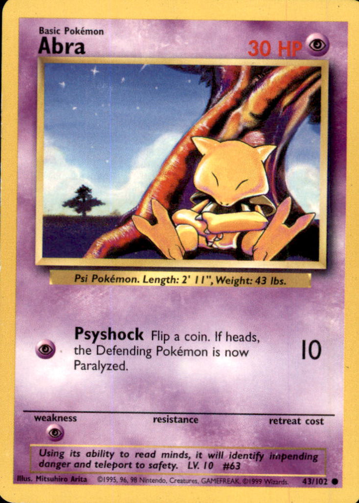 Abra Common Base Set 043/102 LP