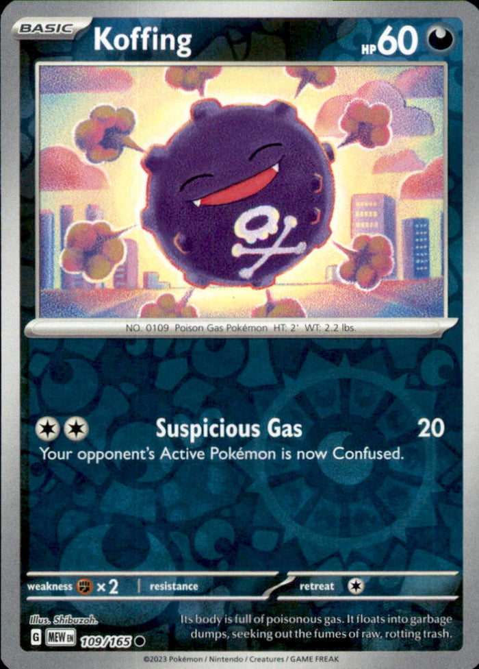 Koffing Reverse Holo Common SV: Scarlet & Violet 151 109/165 NM