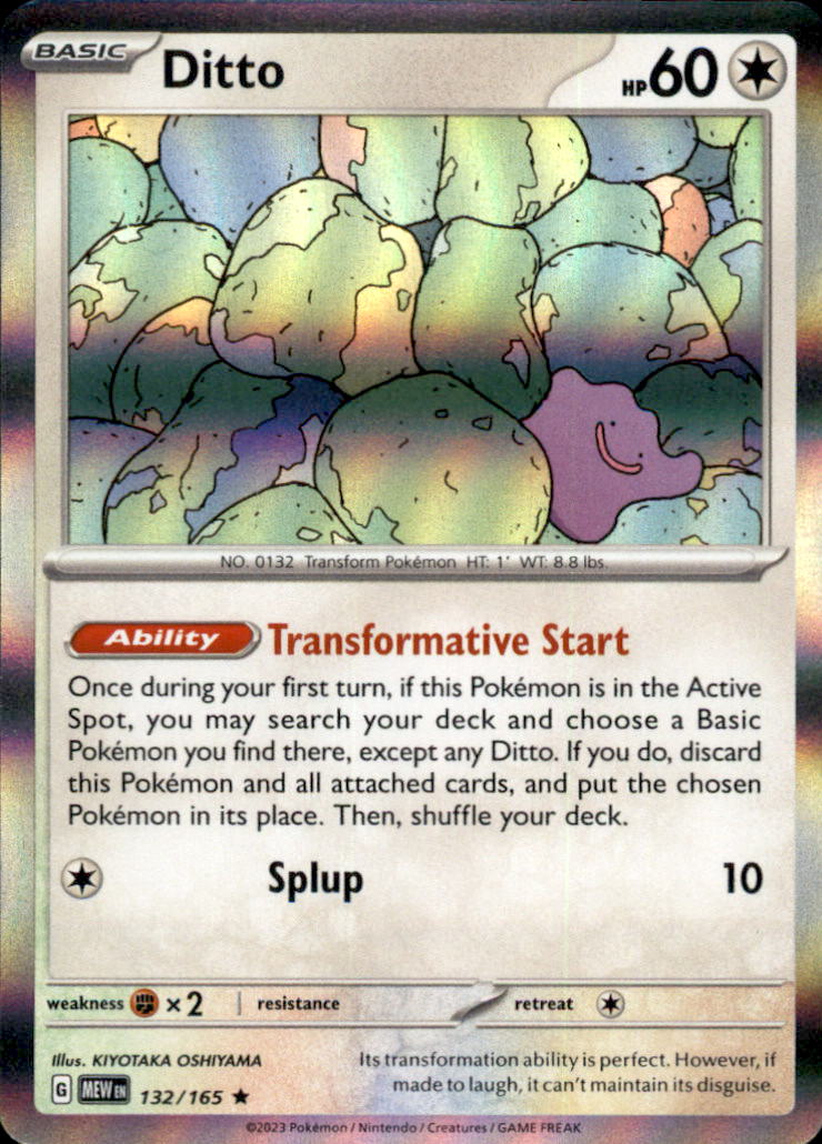 Ditto Holo Rare SV: Scarlet & Violet 151 132/165 NM