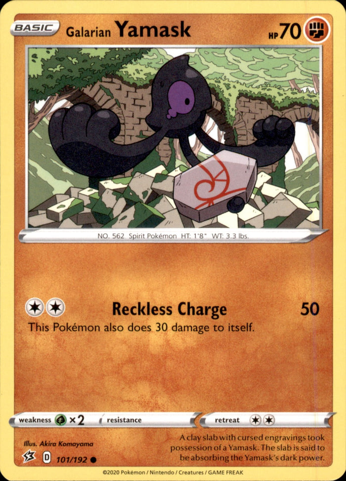 Galarian Yamask Common SWSH02: Rebel Clash 101/192 NM