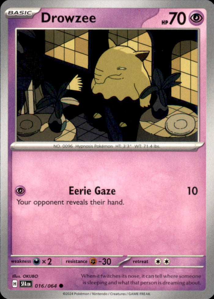 Drowzee Common SV: Shrouded Fable 016/064 NM