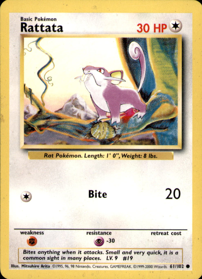Rattata Common Base Set 061/102 MP